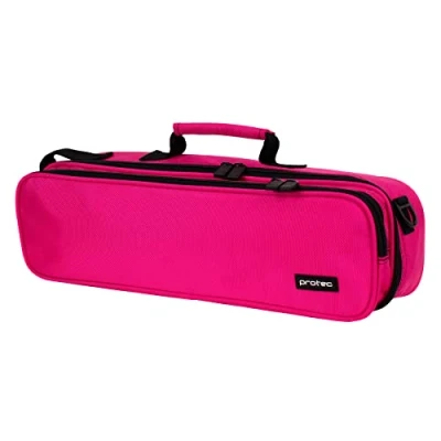 Immagine di Protec Flute Deluxe Custodia per auto, modello A308HP, colore: Rosa acceso