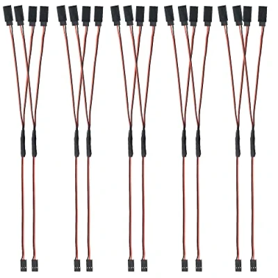 Immagine di 10 Pcs 50 cm Y Cablaggio da 1 maschio a 2 femmina Servo Cavo di prolunga Filo Estensione