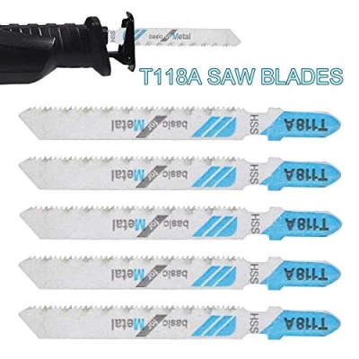 Immagine di BE TOOL lame per seghetto alternativo con gambo a T T118A, universali tagliare metallo, legno, PVC e altro ancora, adatte Bosch, Dewalt, Hitachi, Makita, Festool ecc.