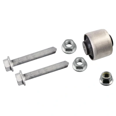 Immagine di FEBI BILSTEIN 177311 Silent Block con kit bulloni/viti, dado, bulloni/viti Assale anteriore Sx, posteriore, Dx 70 Gomma