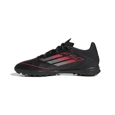 Immagine di adidas Performance F50 League TURF Scarpe da calcetto con tacchetti, Uomo, Taglia: 46 2/3, Core black/iron metallic/lucid red Tessuto / sintetico