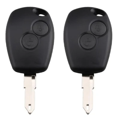 Immagine di BARAC Guscio per Dacia Duster Logan Logdy Sandero, chiave telecomando 2 pulsanti lama con slot modello NE73, pezzi