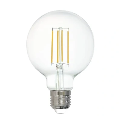 Immagine di EGLO connect.z Smart Home lampadina Led E27, G80, ZigBee, app e controllo vocale, dimmerabile, bianco neutro, 806 lumen, 6 W, vintage chiara