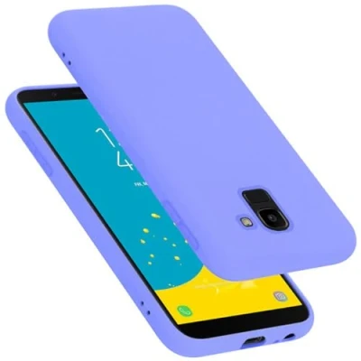 Immagine di Cadorabo Custodia per Samsung Galaxy J6 2018 EU Version in LIQUID LILA CHIARO Morbida Cover Protettiva Sottile di Silicone TPU con Bordo Protezione Ultra Slim Case Antiurto Gel Back Bumper Guscio