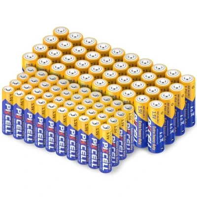 Immagine di PKCELL 40 batterie AA, R6P + AAA, R03P, 1,5 V al carbonio