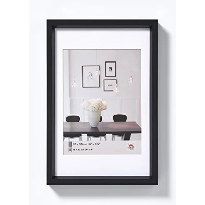 Immagine di walther design nera 50 x 60 cm con passe partout, cornice in plastica Steel Style ES060B