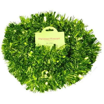 Immagine di Christmas Concepts 2m Grosso/Fino Orpello Decorazioni per L&#039;Albero di Natale (Verde Lime)