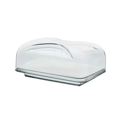 Immagine di Haier HAGCB40 Cheese Box, con Vassoio, Tagliere in Porcellana e Coperchio, Rettangolare, Elegante, 25,5x18x11,5 cm, by Guzzini