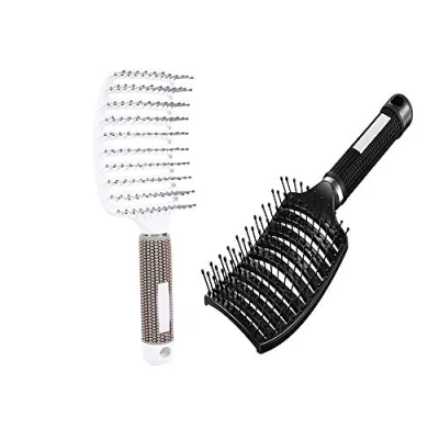 Immagine di Youery 2 Pezzi Spazzola per Capelli,Vent Capelli Curva Acconciature Bagnati Ricci Lunghi e Spessi,Perfetta o Asciutti.
