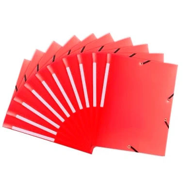 Immagine di Exacompta 55805E Cartelle con Elastici, 24x32 cm, Rosso, 10 unità