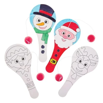 Immagine di Baker Ross FX663 Pipistrelli di legno da colorare a Natale Confezione 6, Riempitivi per borse bambini