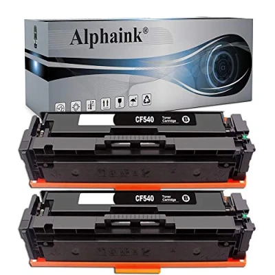 Immagine di alphaink 2 Toner Neri Compatibili con HP 203A 203X CF540A CF540X per Color Laserjet Pro MFP M281fdw M281fdn M280nw M281cdw M254dw M254nw M254dn M281 M254 M280 (2 Nero)
