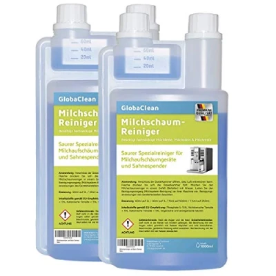 Immagine di GlobaClean Detergente liquido per schiumalatte macchine da caffè automatiche e (2 x 1 litri)