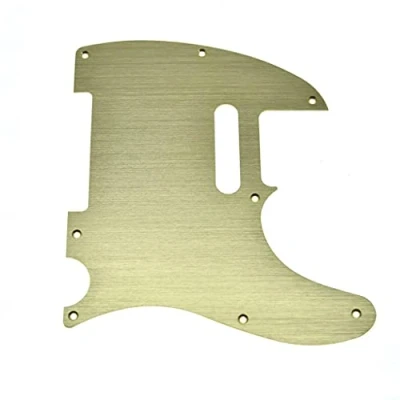 Immagine di KAISH 8 fori metallo alluminio anodizzato Tele Style Battipenna TL Pick Guard Scratch Plate per USA/Messico Telecaster Oro