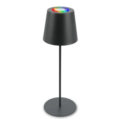 Immagine di Briloner lampada da tavolo LED senza fili con touch, luce RGB+W colorata, regolabile in altezza, comodino, lettura, tavolo, esterno, 36x10,5 cm, colore antracite