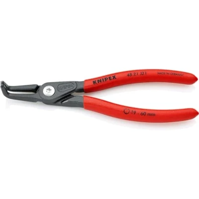 Immagine di Knipex Pinza di Precisione per Anelli Sicurezza Interni a Fori Bonderizzata Grigia, Rivestiti in Resina Sintetica Antiscivolo 210 Mm 48 41 J31