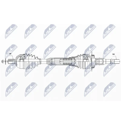 Immagine di NTY NPW VV 056 Albero motore / Semiasse Assale anteriore, anteriore Dx 977 Cambio automatico a 8 marce VOLVO: XC60 I