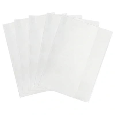 Immagine di EXERZ A4 Copertina per quaderno 5pz, trasparente resistente all&#039;acqua Giacche protettive antiscivolo notebook, custodia in PVC (confezione da 5)