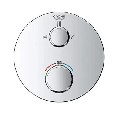 Immagine di GROHE GRO 24077000 Miscelatore termostatico Vasca Doccia a 2 Vie con deviatore, Cromo