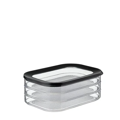 Immagine di Mepal Contenitore per Salumi Modula 3 strati con Coperchio Frigorifero Adatto Conservare Pancetta e altri Prodotti a Base di Carne 3x 500 ml Black