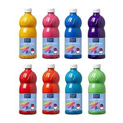 Immagine di Lefranc Bourgeois Tempera Liquida Redimix 8X 1 L &quot;Colori Vitamine&quot;