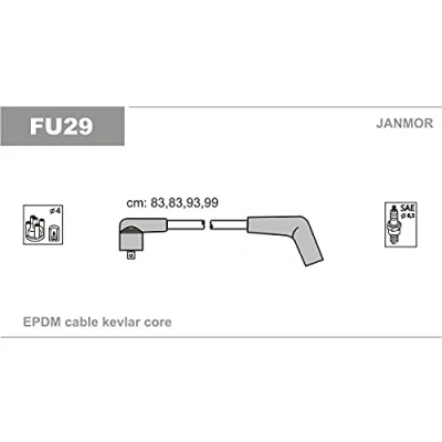 Immagine di JANMOR FU29 Kit Cavi Accensione FORD: Fiesta 4, KA Hatchback, Mk4