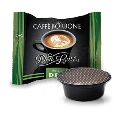 Immagine di 300 Capsule Compatibil Modo Mio Caffe&#039; Borbone Don Carlo Verde Dek Decaffeinato
