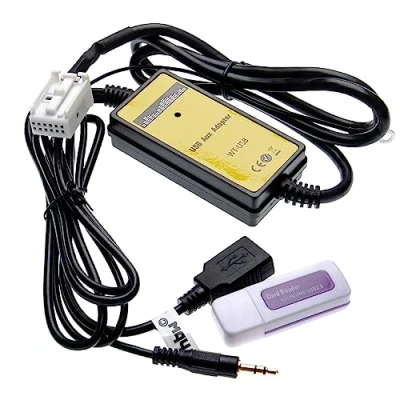 Immagine di vhbw cavo adattatore audio AUX USB per autoradio compatibile con Audi BNS 5.0, Chorus 2+/3, Concert Navigation Plus 3, RNS E