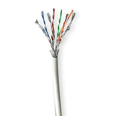 Immagine di NEDIS Cavo di rete Rotolo CAT7 Solido S/FTP rame nudo 305.0 m Interno Tondo LSZH Grigio Scatola