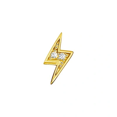 Immagine di Thomas Sabo Orecchini a bottone argento sterling zirconia_cubica Donna, Oro, one size H2217 414 14, Single Earrings Golden Lightening