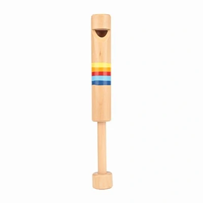 Immagine di Fischio di Flauto Legno, Push &amp; Pull Fipple Piccolo Strumento Musicale Giocattolo per Bambini