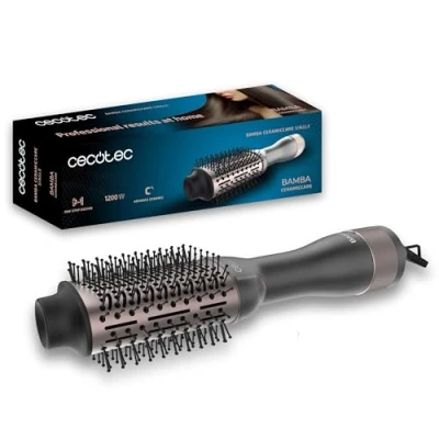 Immagine di Cecotec Spazzola ad Aria CeramicCare Single. 1200W, Design One Step, 2 in 1, Scivolamento Ultra Morbido, 3 Temperature, Velocità, Funzione Fredda, Protezione da Surriscaldamento