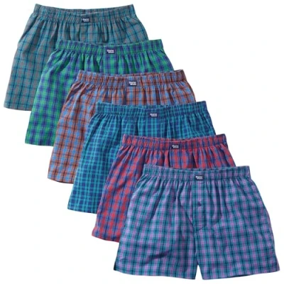 Immagine di Charles Wilson Boxer da Uomo in Tessuto Confezione 6 (3XL, Multi Check 81)