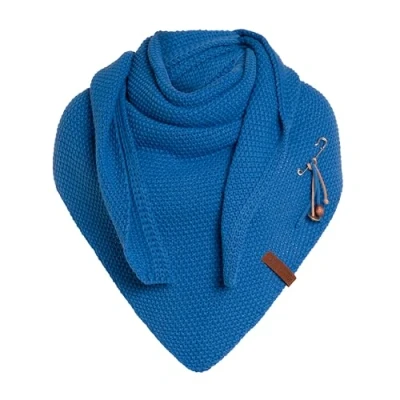Immagine di KNIT FACTORY Coco Sciarpa triangolare, da donna, lavorata a maglia, di lana, alta qualità, Taglia XXL, 190 x 85 cm, Cobalt, unica