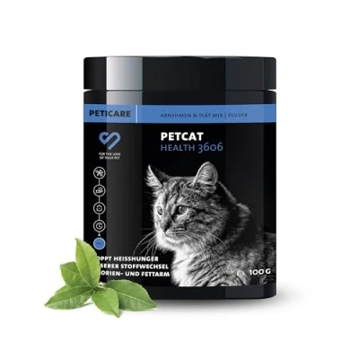 Immagine di Peticare Polvere Dimagrante Vital per Gatti Supporta il Processo Dimagrimento, Controllo del Peso Riduce l&#039;Eccesso di Peso, Aumenta Sazietà Integratore Alimentare Naturale petCat Health 3606