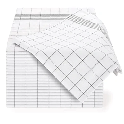 Immagine di Blumtal Set Strofinacci Cucina Cotone Canovacci 100% Stracci Elevata Assorbenza Certificati Oeko Tex Asciugamani 50x70cm (Grigio, 10 Pezzi)