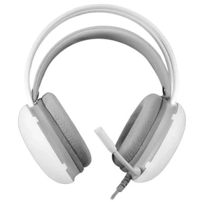 Immagine di Mars Gaming MH GLOW Bianco, Cuffia Full Chroma RGB Flow a 360, Microfono Cancellazione Rumore, Design Ultraleggero, Padiglioni Mempory Foam, Compatibilità Universale
