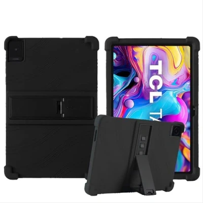 Immagine di GIOPUEY Cover Compatibile con TCL Tab 10 Gen 2 Supporto Custodia Protettiva in Silicone TPU Morbida Case Black