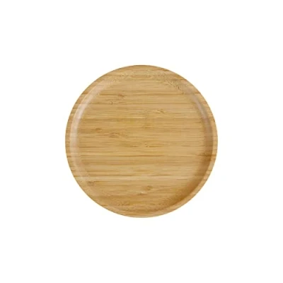 Immagine di pandoo piatti in bambù riutilizzabili, al 100%, rotondi legno, bambù, decorazione piani, set da 4 x 20 cm