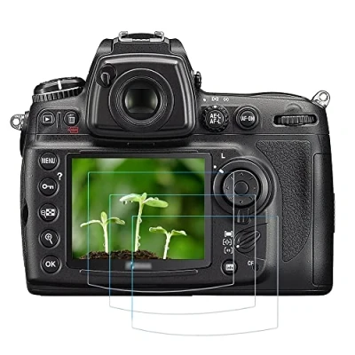 Immagine di FANZR D90 D7000 Pellicola proteggi schermo compatibile per fotocamera Nikon D700 D300S (confezione da 3), vetro temperato antigraffio durezza 9H 0,3 mm