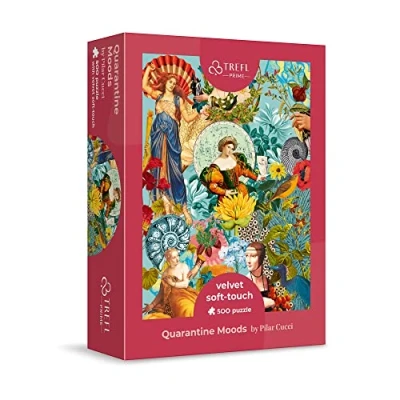 Immagine di Trefl Prime Puzzle UFT Velvet Soft Touch: Quarantena Moods 500 Elementi, Rivestimento in Velluto, Poster Set, Cartone Spessissimo, BIO, Per Adulti e Bambini a Partire dai 10 Anni di Età