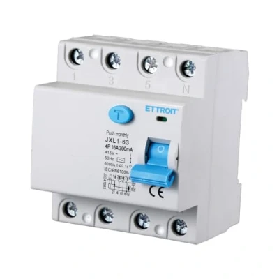 Immagine di A2ZWORLD Interruttore Differenziale Puro, 4P 300mA 6kA 415VAC, Salvavita Differenziale, Occupa 4 Moduli DIN, RCCB C16 16A