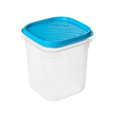 Immagine di TATAY Contenitore Conservazione degli Alimenti, ermetica, capacità 0,7 l, Coperchio Flessibile a Pressione, Senza BPA, Adatto microonde e lavastoviglie, Blu. Misure: 10 x 11,7 cm, 0,7L