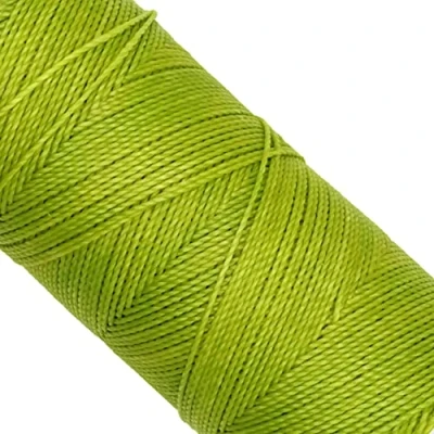 Immagine di Linhasita, rocchetto di filo cerato, Linhasita 100 g, 170 m, 1 mm spessore, in poliestere, macramè, 30 colori. metros / gr verde mela