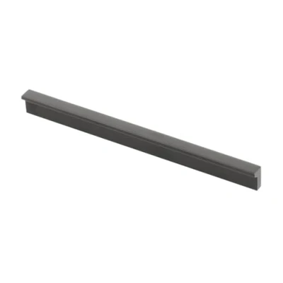 Immagine di GTV Maniglia per mobili Pillar, alluminio nero opaco, sottile ed elegante, alti, versatile, 190 x 18,5 10,7 mm, con viti, moderna e funzionale