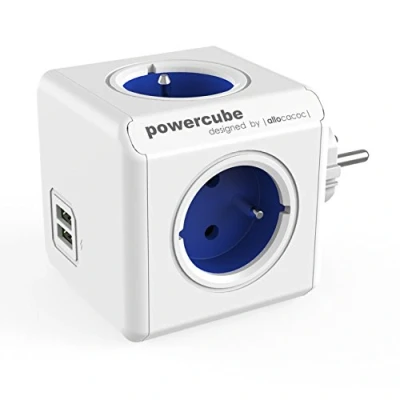Immagine di Allocacoc PowerCube Original Caricabatterie, USB, Verde/Bianco
