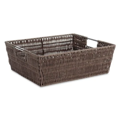 Immagine di Whitmor Rattique Cestino portaoggetti per mensole, Colore: Giava Borsa a Secchiello, Rattan, Java, 13W x 15D 5H in