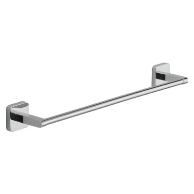 Immagine di GEDY Porta Asciugamani Bagno Tonga in Acciaio Inox e Cromall, Appendi Fissabile con Viti Incluse o Biadesivo, Peso Massimo Supportato 7 kg, Cromato, 45x6,9x4,7cm