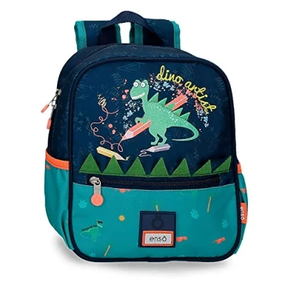 Immagine di Enso Dino artist Zaino Prescolare Adattabile a Trolley Multicolore 23x25x10 cm Poliestere 5.75L