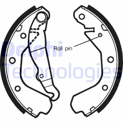 Immagine di DELPHI LS1292 Ganasce Freno 200 46 OPEL: Vectra A Sedan, CC, Kadett E CC